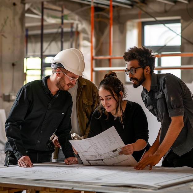 Featured image: Three people are looking at a piece of paper that-a6813beb647b9f6a3465
