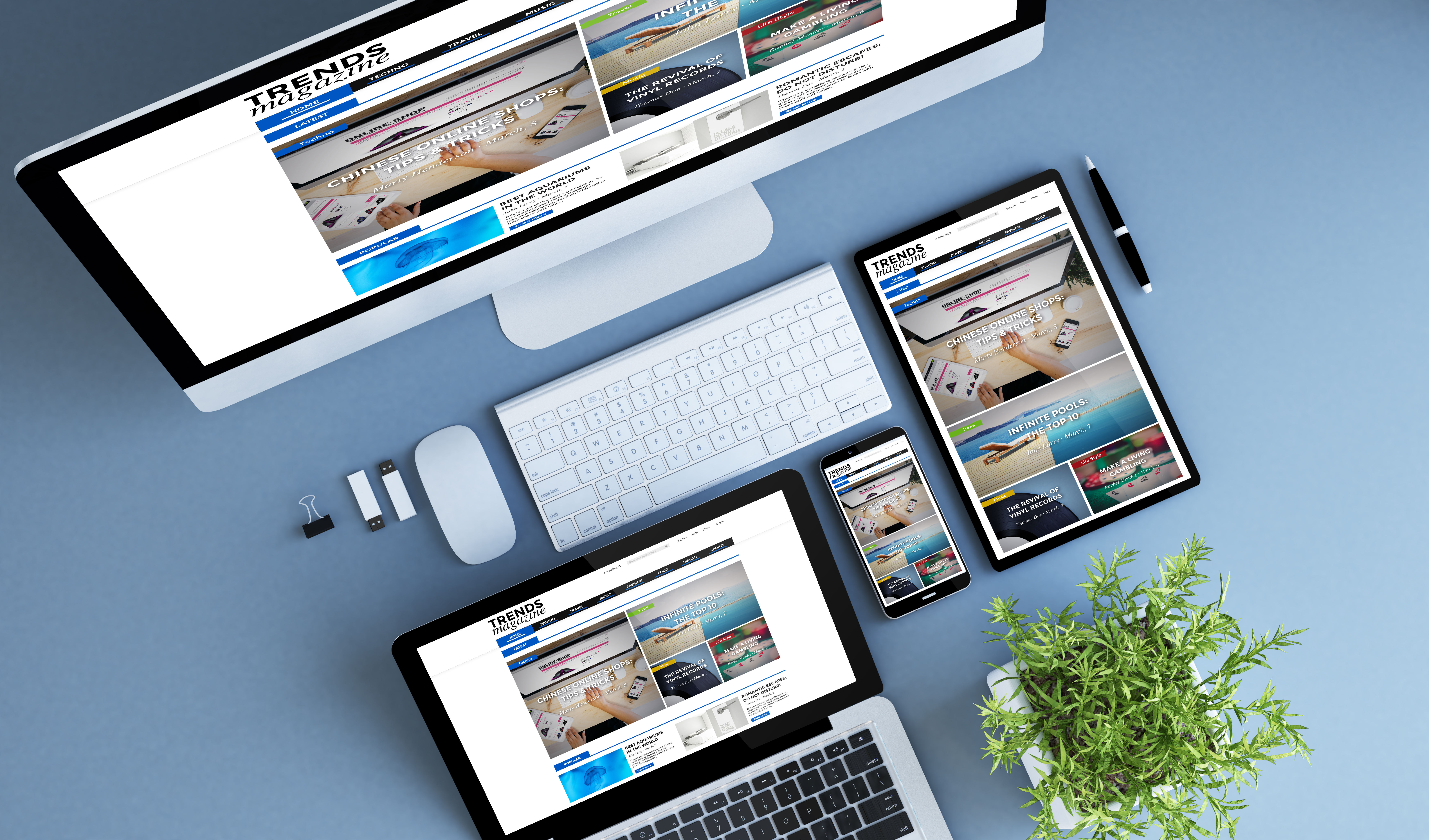 top view blue devices trends magazine 63083ee92c4877560405