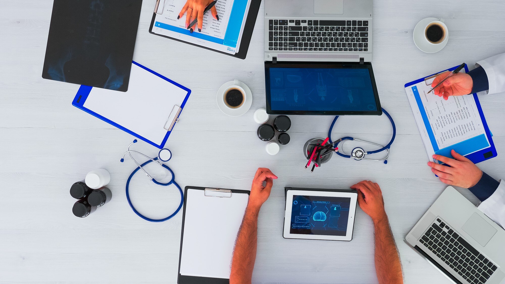 top view of medical specialist checking appointmen acf463aaab1694ce2a9d - MedWell Digital Marketing Agency