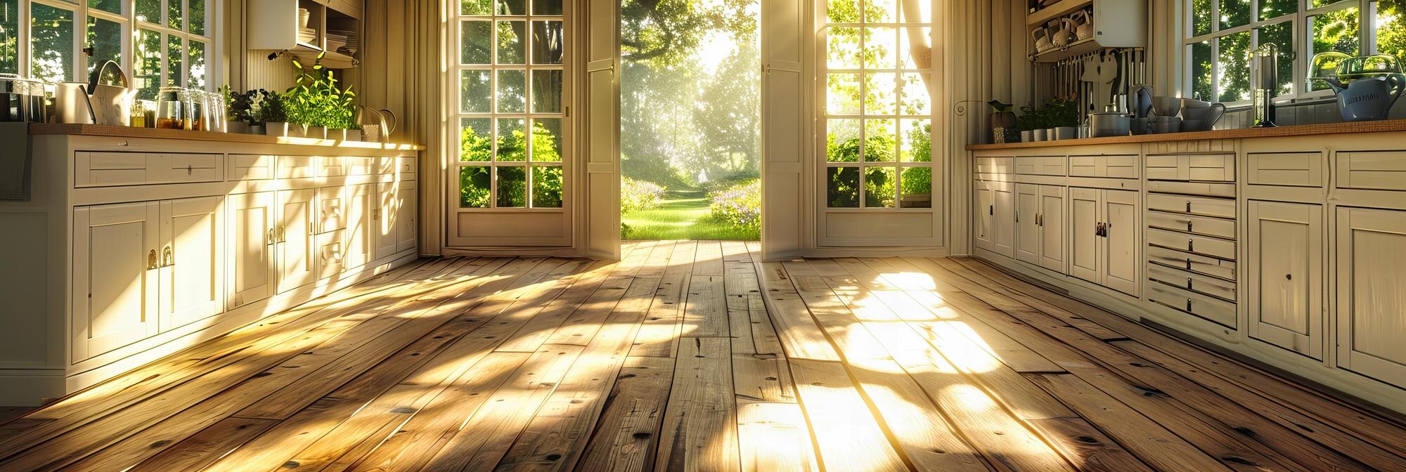 Tranquil garden view from a bright interior green 5293ad399bde7fb13cb6