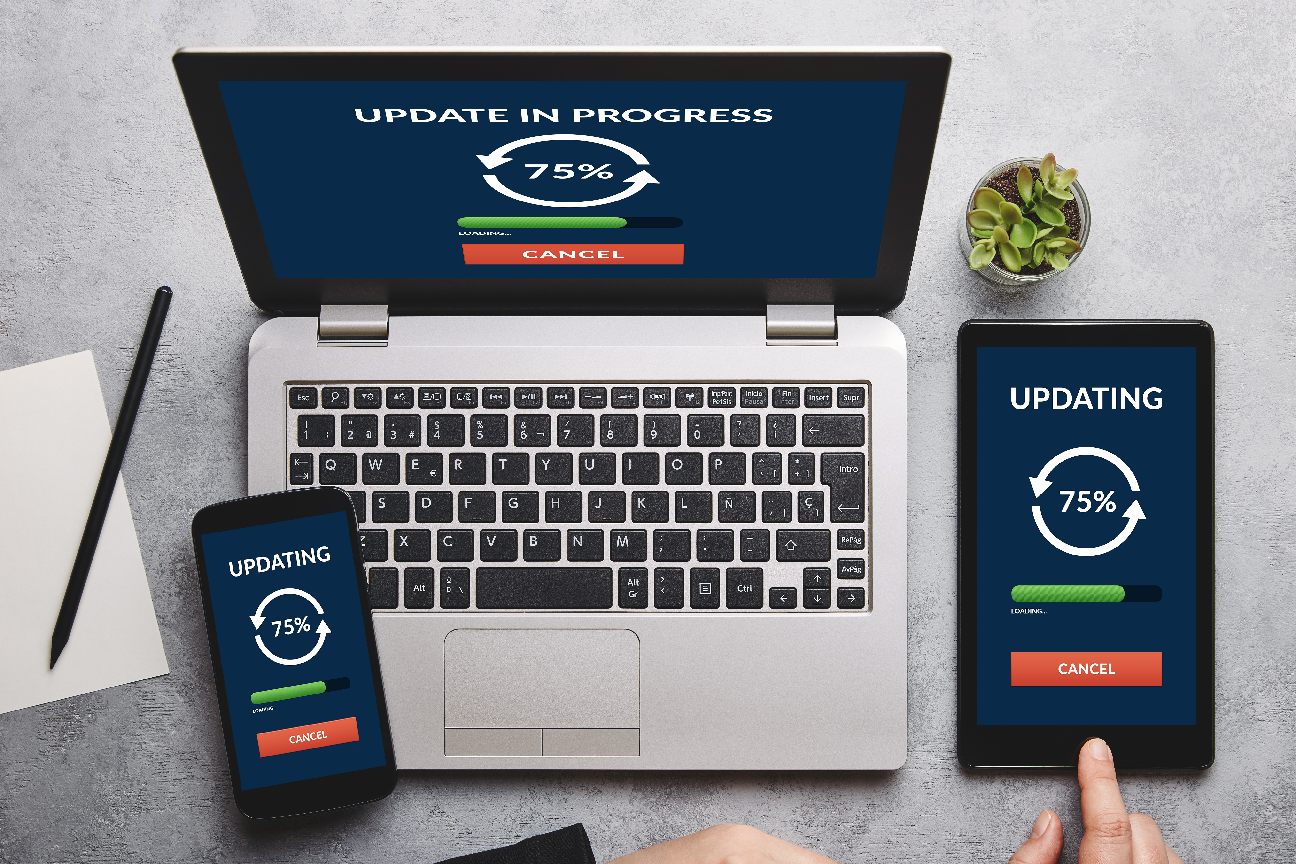 update concept on laptop tablet and smartphone sc a76ba97d5988ed638bb7