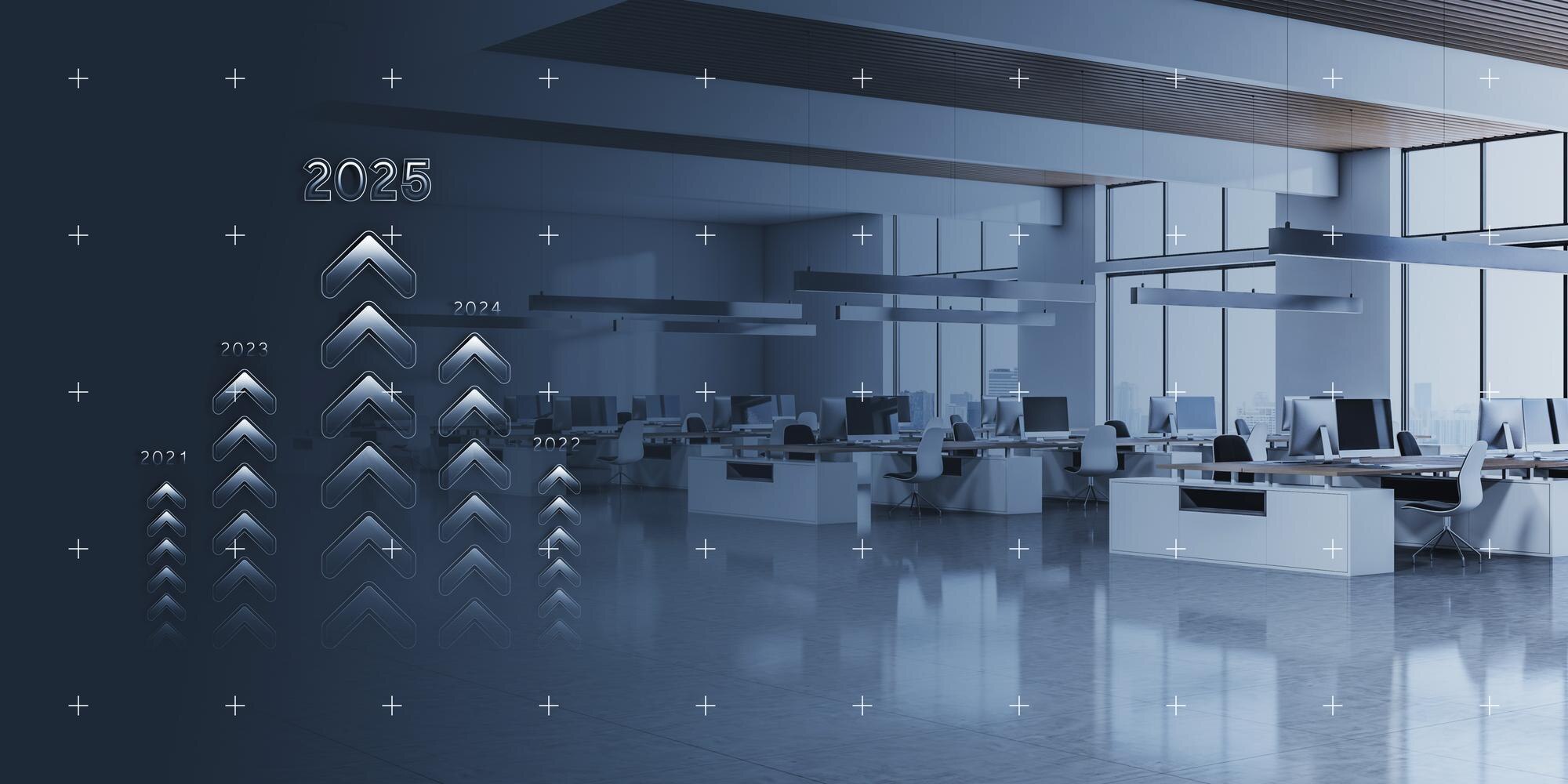 upward arrows showing growth towards 2025 in a mod f3cae58db904e6f65122