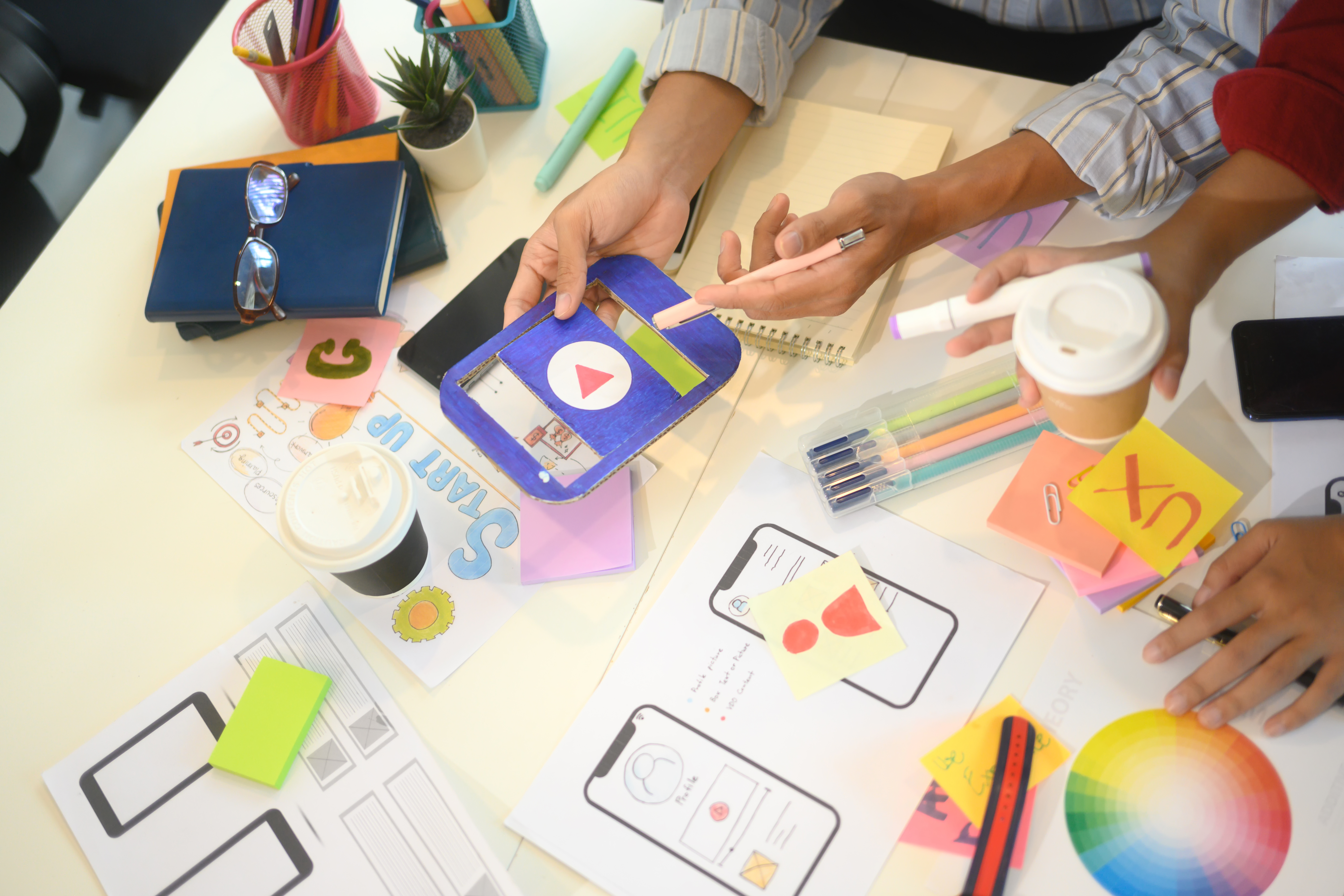 Enhancing User Experience: The Power of UX and UI in Boosting User Journeys 30 ux designers analyzing colorful charts and app int 46072d0bedf559d8e1a4