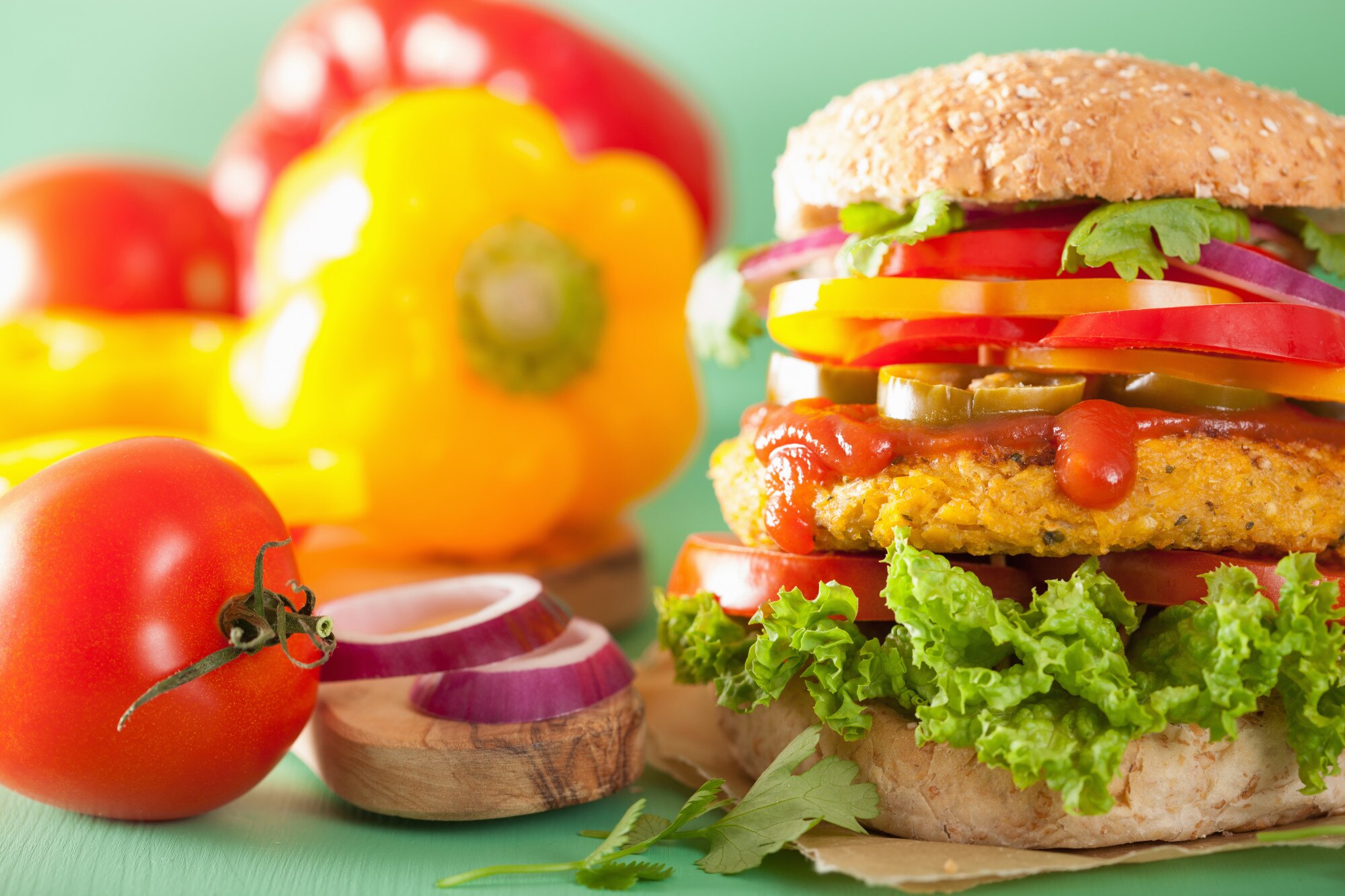 Top Tips for Balancing Convenience and Taste with Nutritious Fast Food Options 1 veggie chickpea and sweetcorn burger with pepper 250a9d6d6133d4905f8e