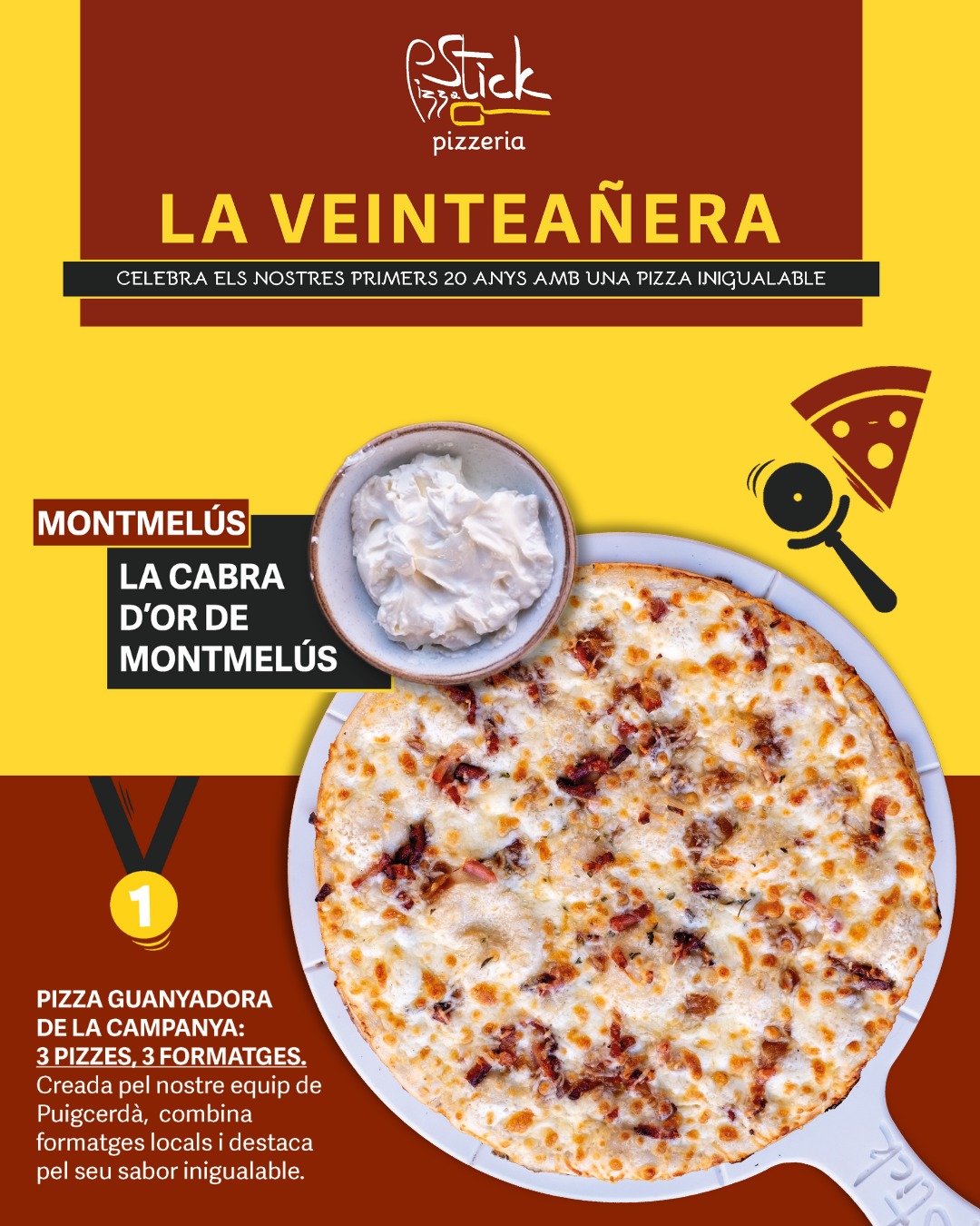Promocion 20 años de pizza stick