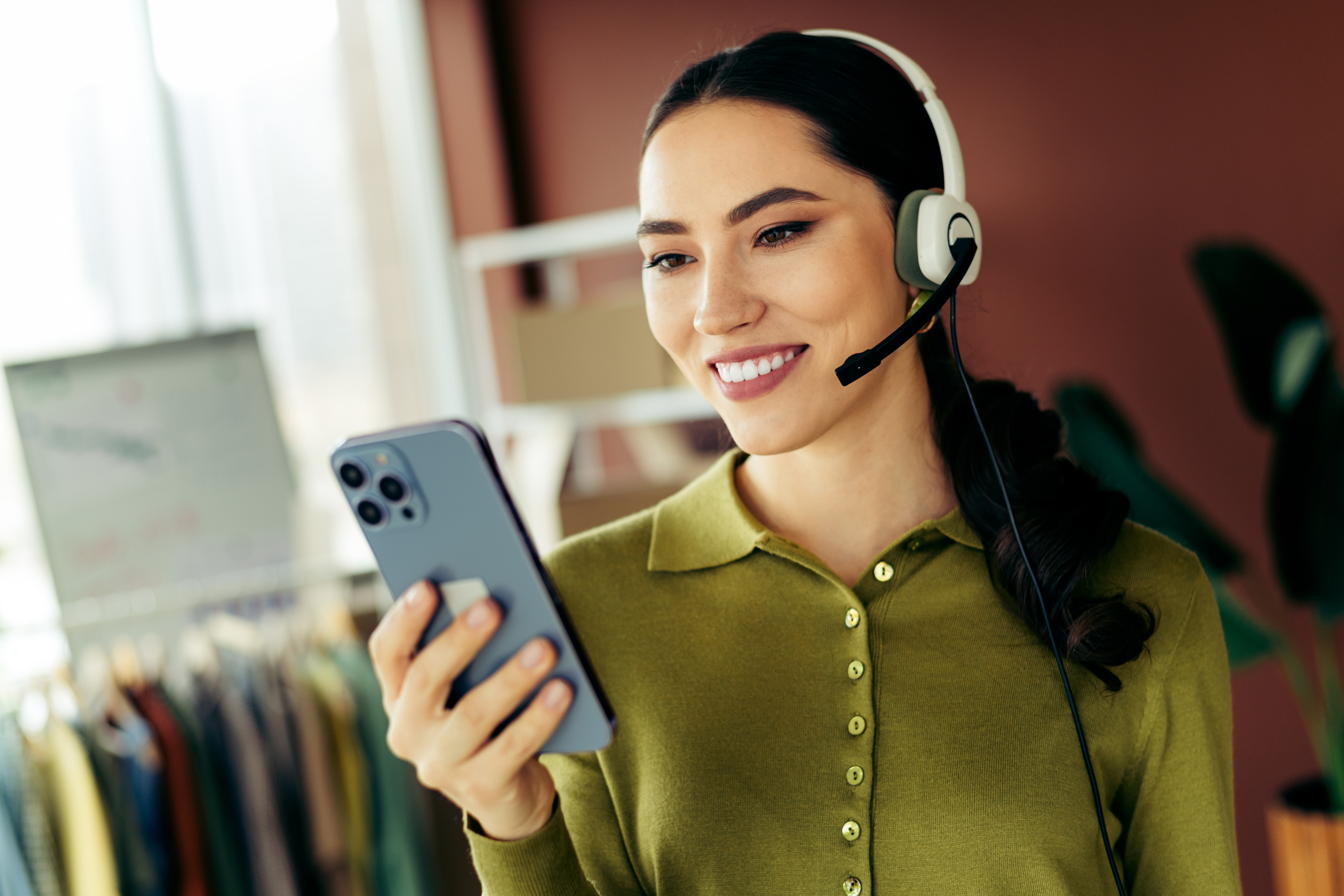 young businesswoman in casual attire engaging with acc4b97aaa59baee161c