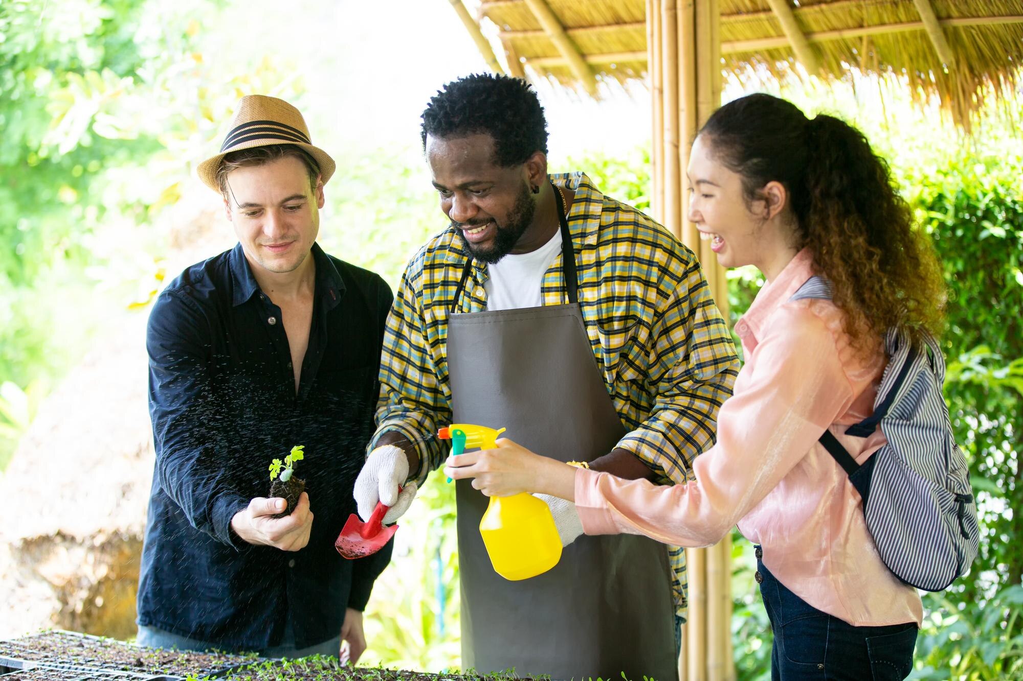 young diverse people enjoy activity in plantation 9d818fe5c5b0cce5dda6