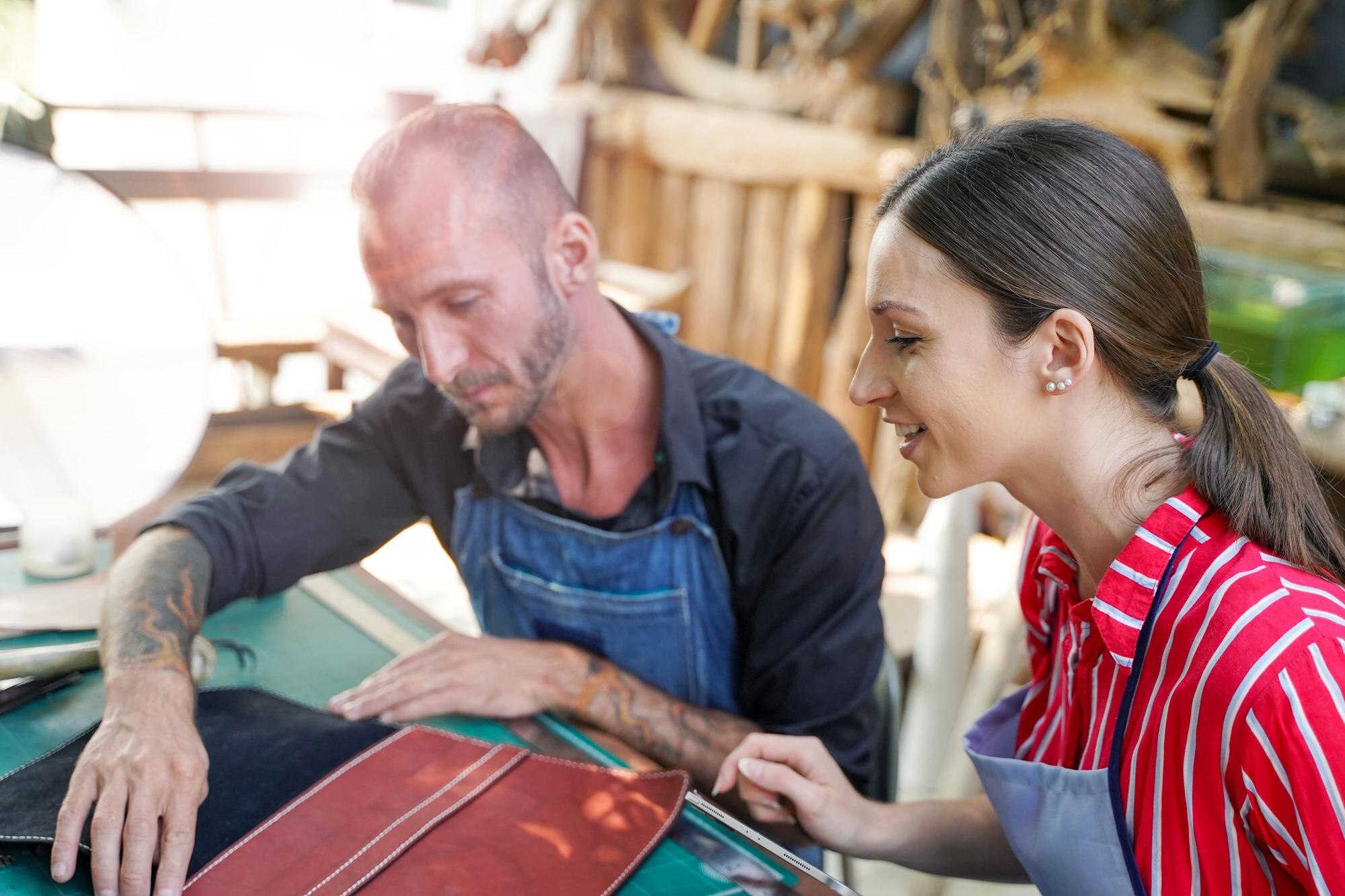 How Custom Cut-to-Size Plastics Boost Efficiency for Trade Professionals in Australia 1 young female leather maker with craftsman looking 6b97f9d74f9384e45bb7