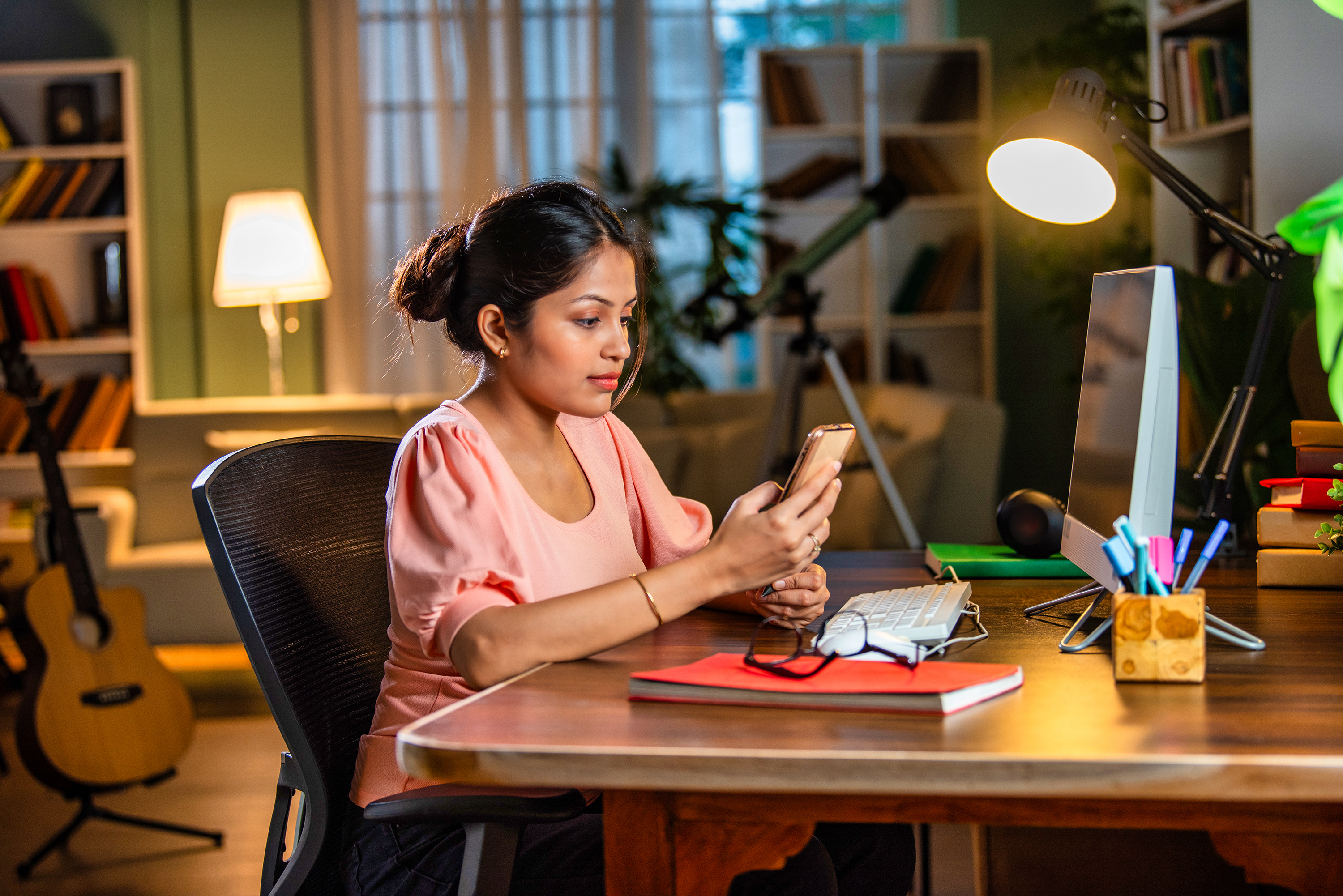 Science-Backed Strategies For Tackling Social Media Stress 2 Young Indian Asian Woman At Desk F8A9F02226644Ff1F90A
