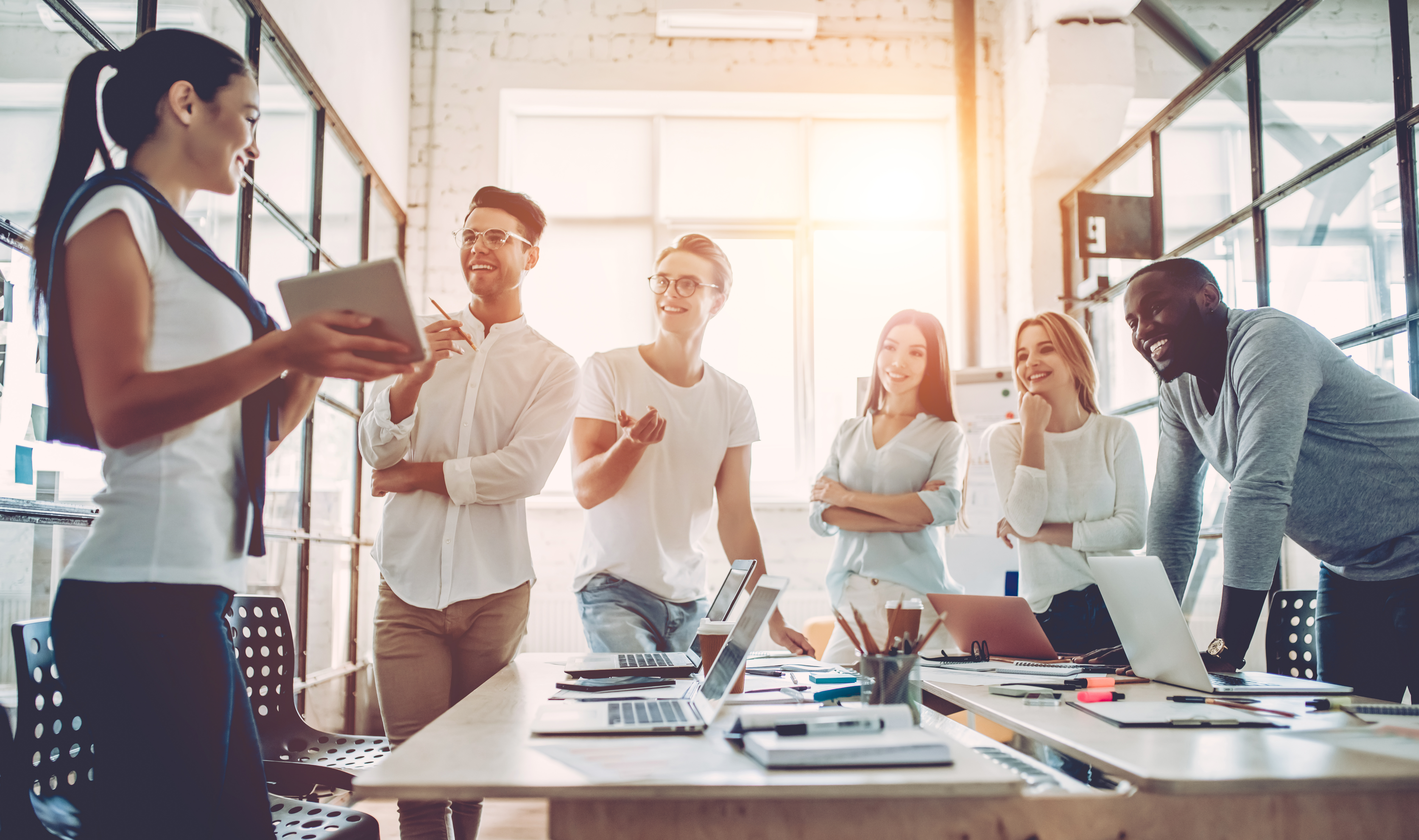 Collaborative Partnerships: Unlocking the Power of Digital Success 2 young people work in modern office e046e078186f4375b8f1