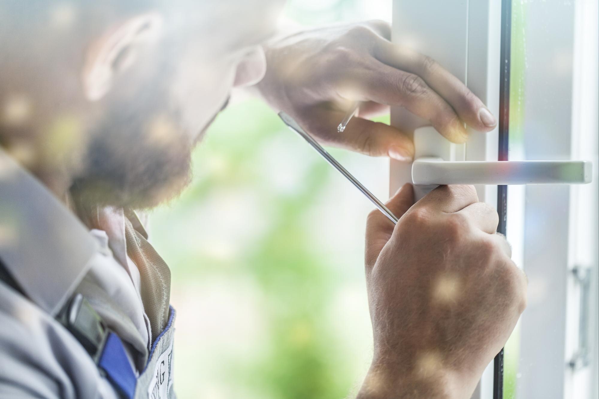 Spend less. Fit first time. Why precision plastic cutting prevents rework 3 young repairman fixing window frame in room 0299818bd91b8e7227ce