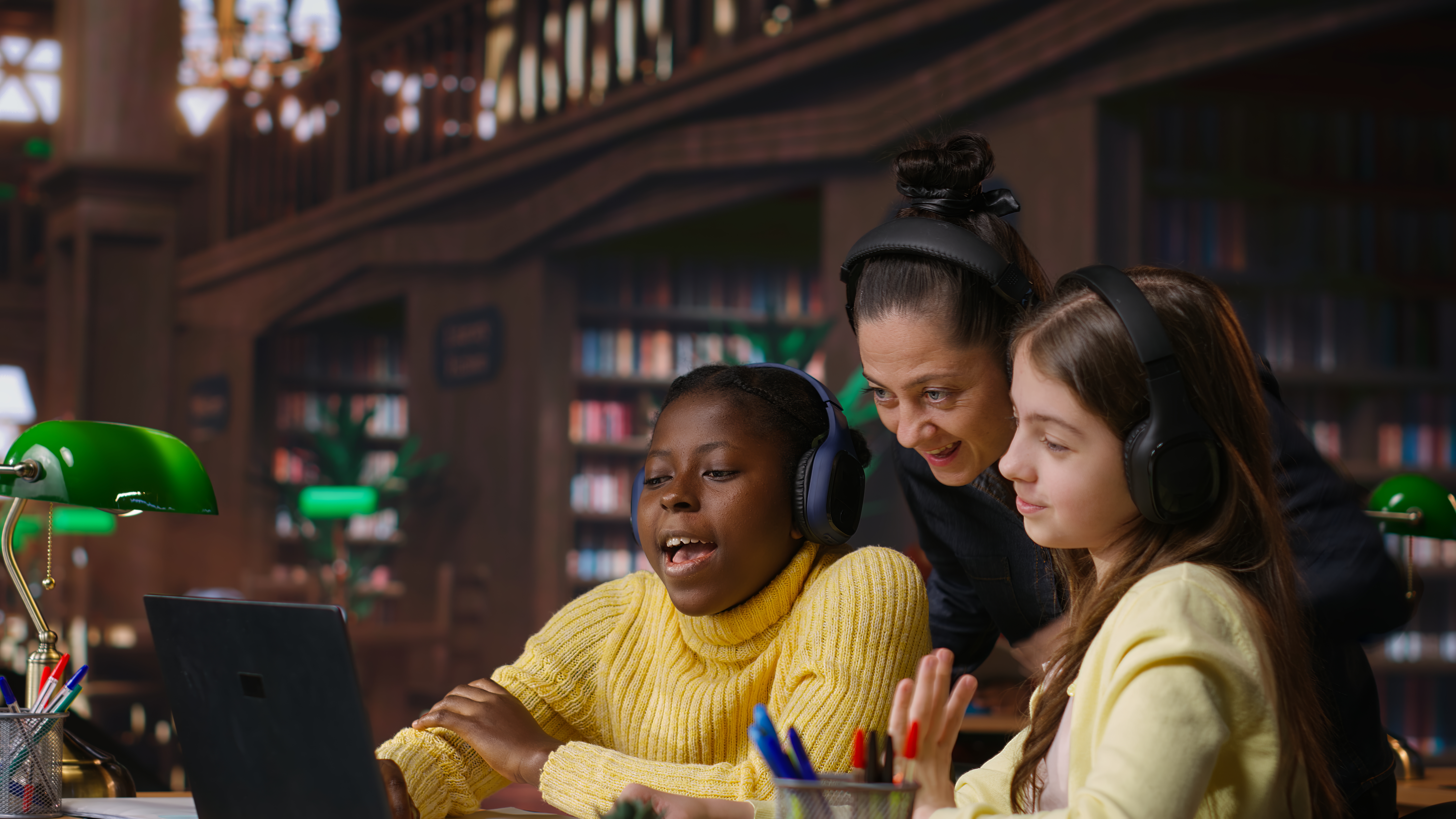 Young Students And Tutor Attending An Online Class Cc7c92b16c9c0d91b65e