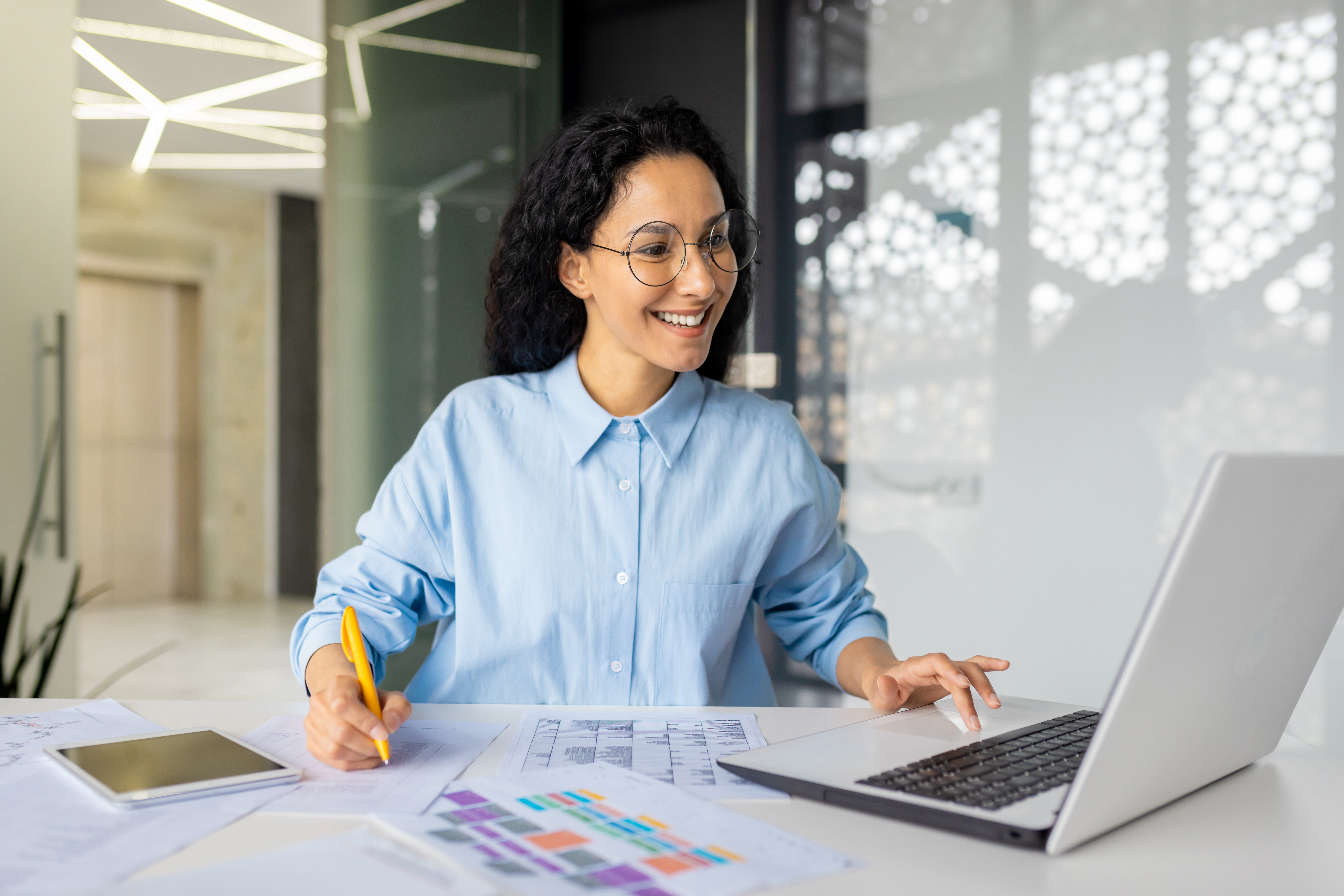 young successful indian woman paperwork businessw c04bc41f9bc8596f6ddf