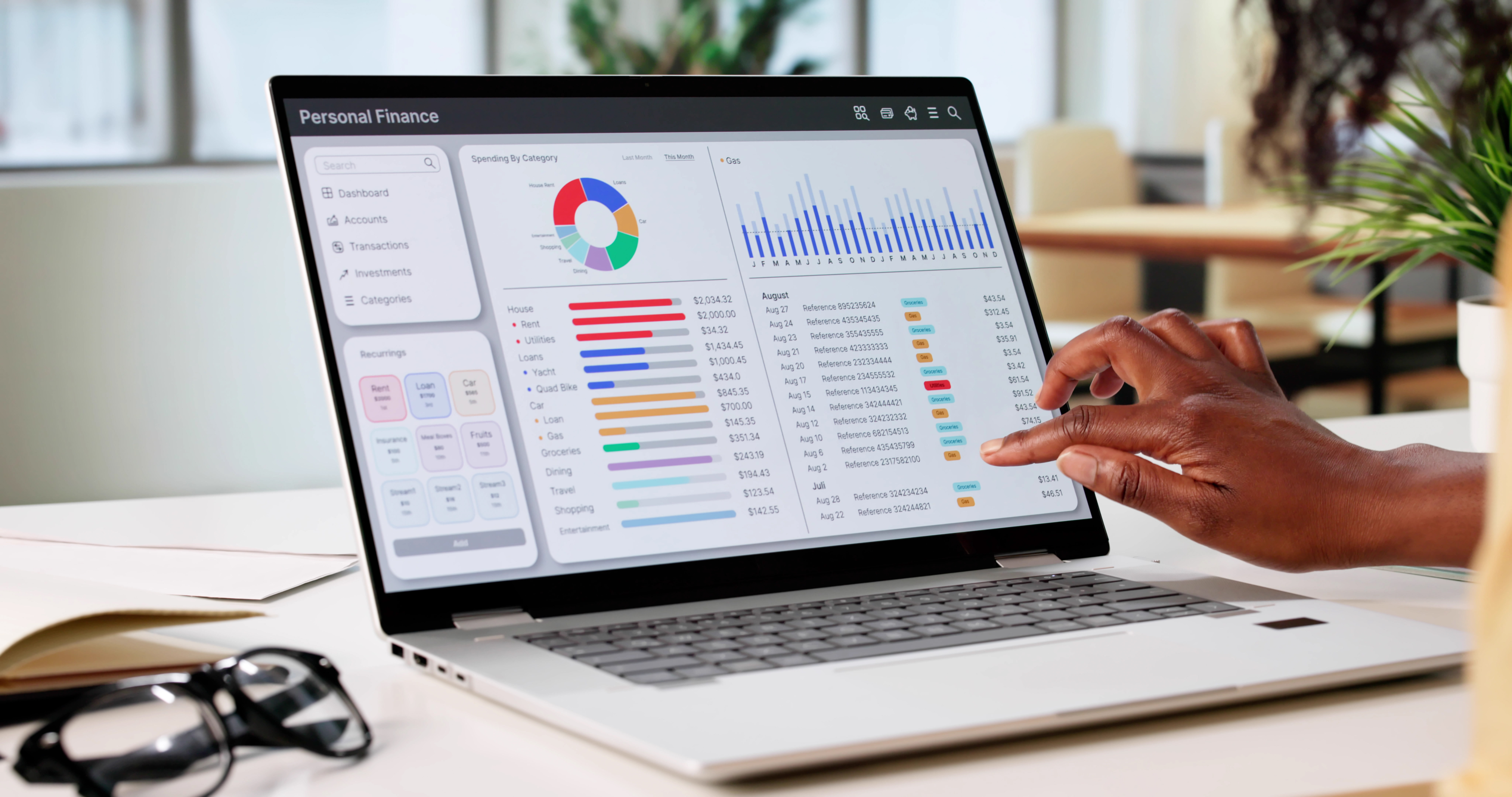 young woman managing her finances on laptop 876af634d0da3509b9e4