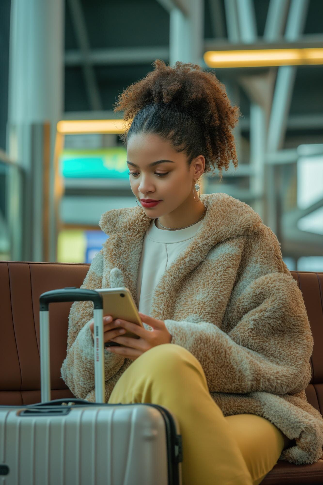 How To Check Your Australian Visa Conditions And Expiry Date With Vevo And Immiaccount 1 Young Woman Sits In Airport Lounge Surrounded By N 8820C43Fa90080842190