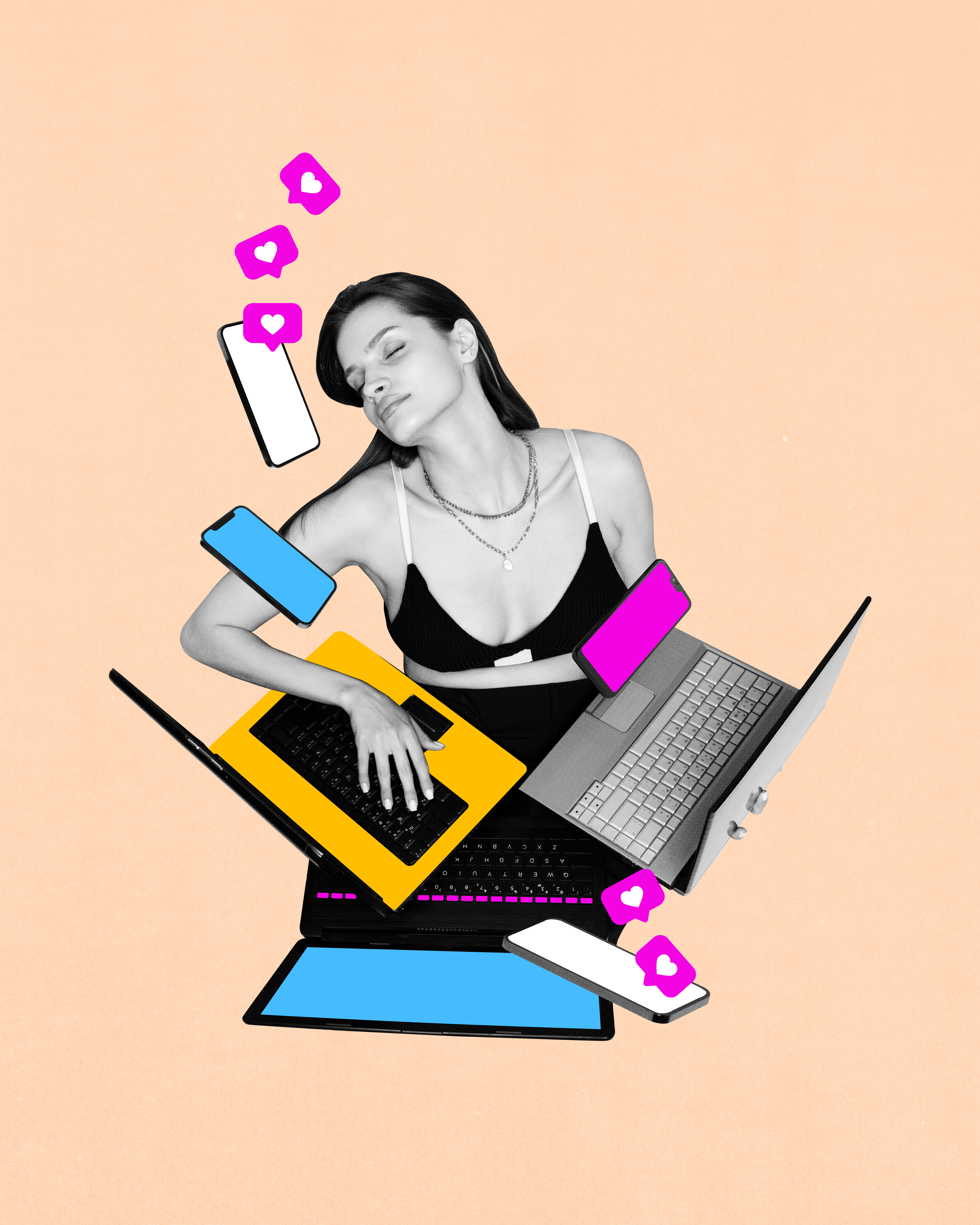 Weekly Toolkit: Tackle Social Media Overwhelm With Ease 2 Young Woman Social Media Manager Sitting Around M 6442195De543F0A7B827